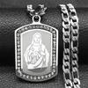 Jesus Heiliges Herz Anhänger Halskette Für Frauen Männer Edelstahl Strass Gold Farbe Glaube Amulett Männliche Kette Schmuck Geschenke