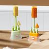 Baby Special Bottle Brush Household Cup Straw Silicone Cleaning Brush with Storage Base Multi-functional Pacifier Cleaning Tools