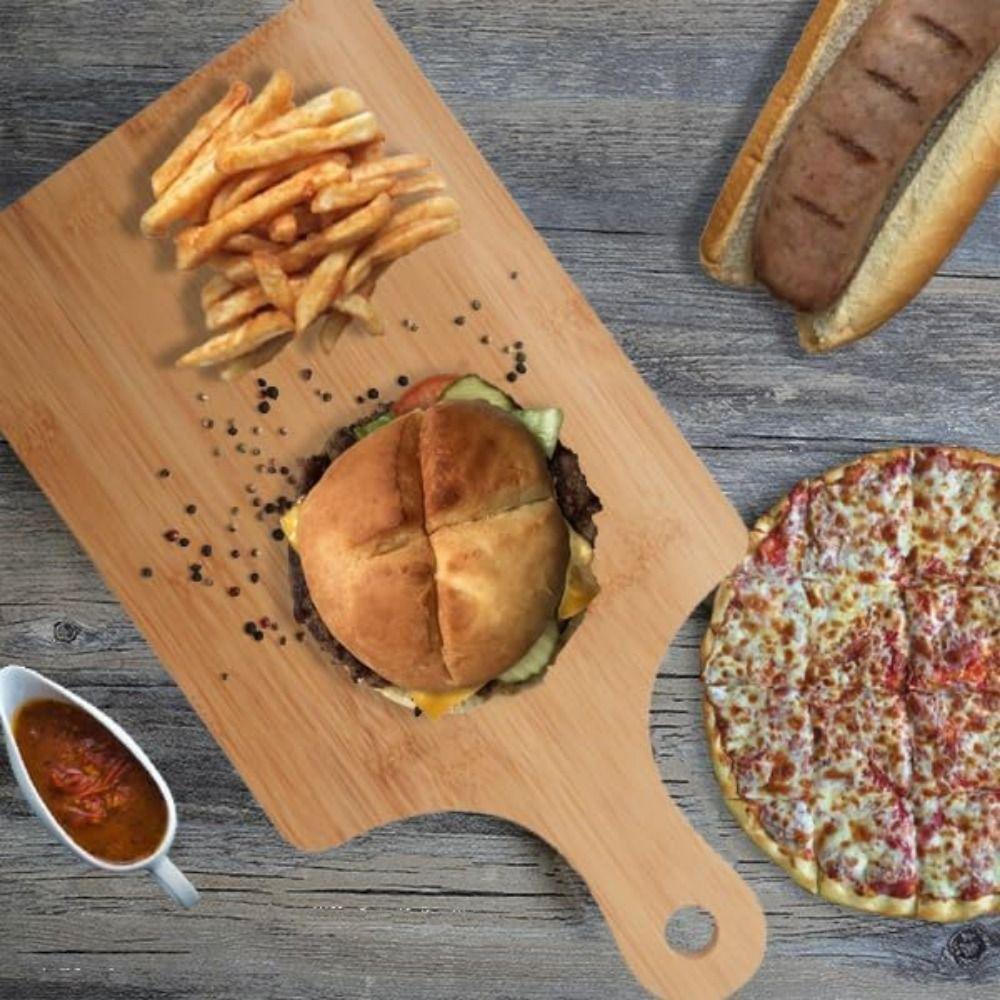 Nonstick Pizza Making Tray Hanging Hole Food Serving Plate Sturdy Wooden Pizza Paddle  Baking Bread