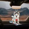 Cat Acrylic Fun Skateboard Pendant Creative Cartoon Car Decor For Stylish Interior Touch