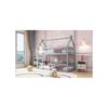 Lit superposé - MUVOE - 90x200 - Gris - Bois massif - Design loft
