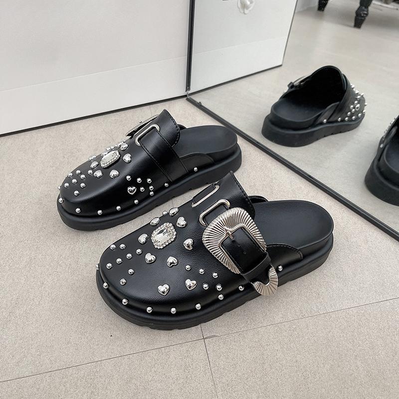 Top Quality Women Slippers Platform Diamond Decoration Sandals Wedges Shoes Outdoor Clogs Slipper Ladies Flip Flops Garden Shoes