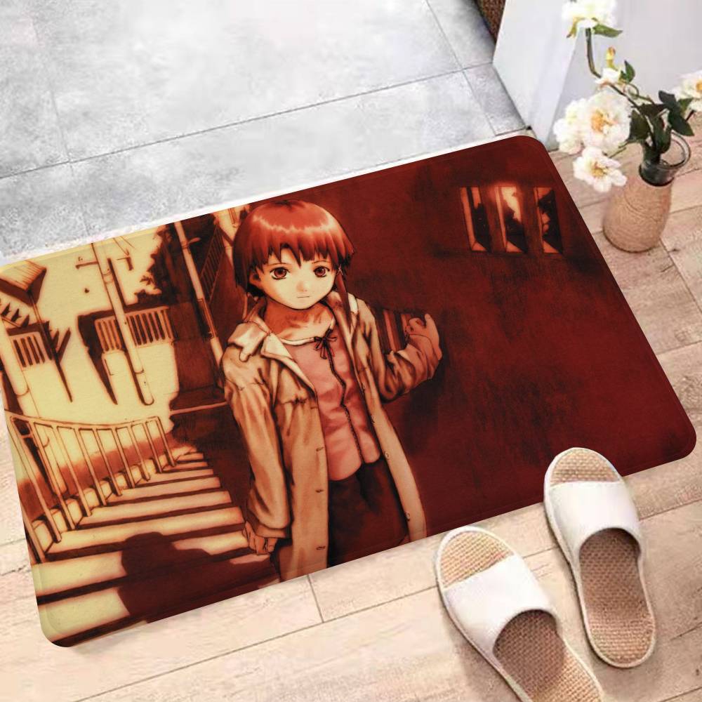 Lain Anime-Filmzimmermatten, waschbar, rutschfest, für Wohnzimmer, Sofa, Stühle, Küche, Alfombra