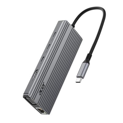 Acer USB-C Docking Station [11-in-1] Hub Type-C HDMI Adapter Dual Monitor Support HDMI 4K@60Hz / VGA 1080P / 2 X USB-C 10Gbps / 3 X USB-A / Micro SD /