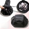 Large Capacity Waterproof Nylon Makeup Bag - Portable, Odorless Cosmetic Organizer with Drawstring Closure, Ideal for Travel & Everyday Use