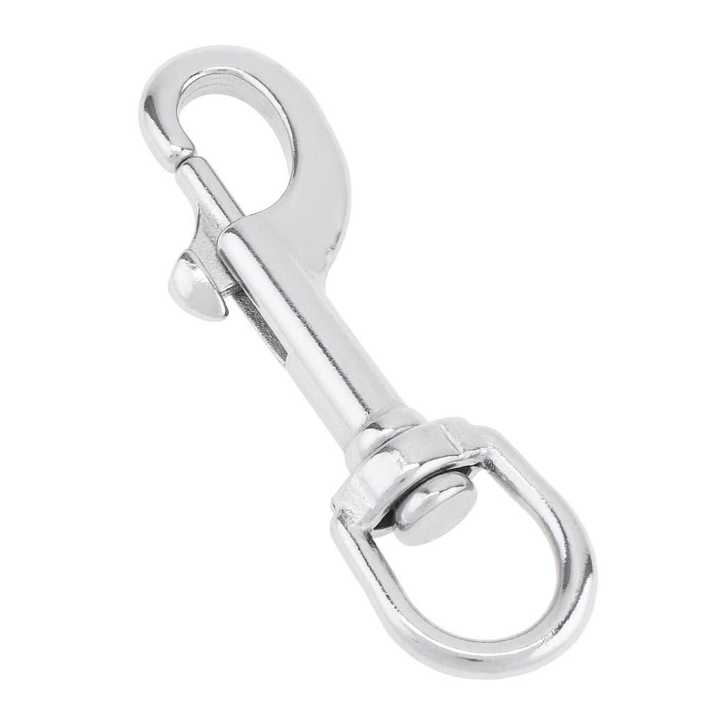 Clip per immersioni subacquee in acciaio inossidabile 316 per impieghi gravosi, di grado marino, per catena a scatto con grilletto/fibbia per animali domestici con chiusura a grilletto a estremità singola