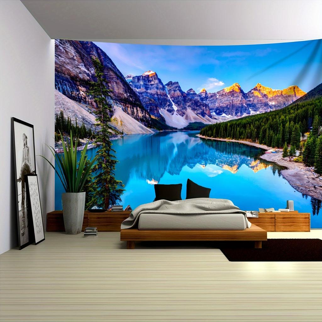 Breathtaking Landscape Tapestry: Bring Nature's Splendor HomeWall decoration background cloth, bedroom room home decoration