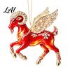 Acrylic Ornament for Restaurant 2PCS Christmas Goat Hanging Ornaments Decorative 2D Tree Birthday Party Decor Pendants Lightweight Festive Ornaments