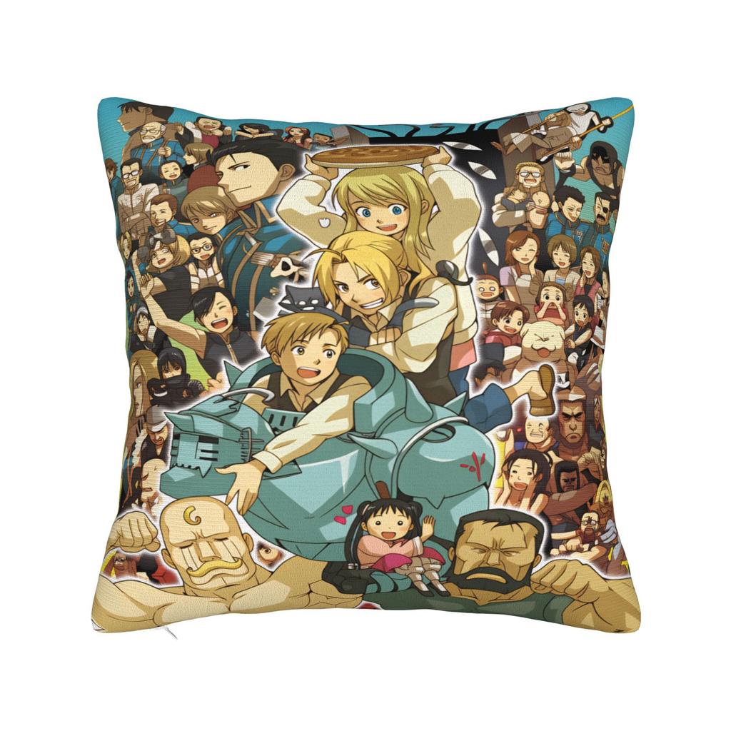 Pillow Cover Full Metal Alchemist  Funny Pillow Case For Chair Sofa Home Decor Pillowcases
