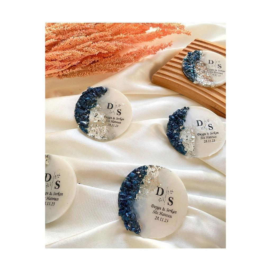 Epoxy Magnet With Glass Particles 25 Pieces Promise Engagement Wedding Wedding Henna Gift Organization