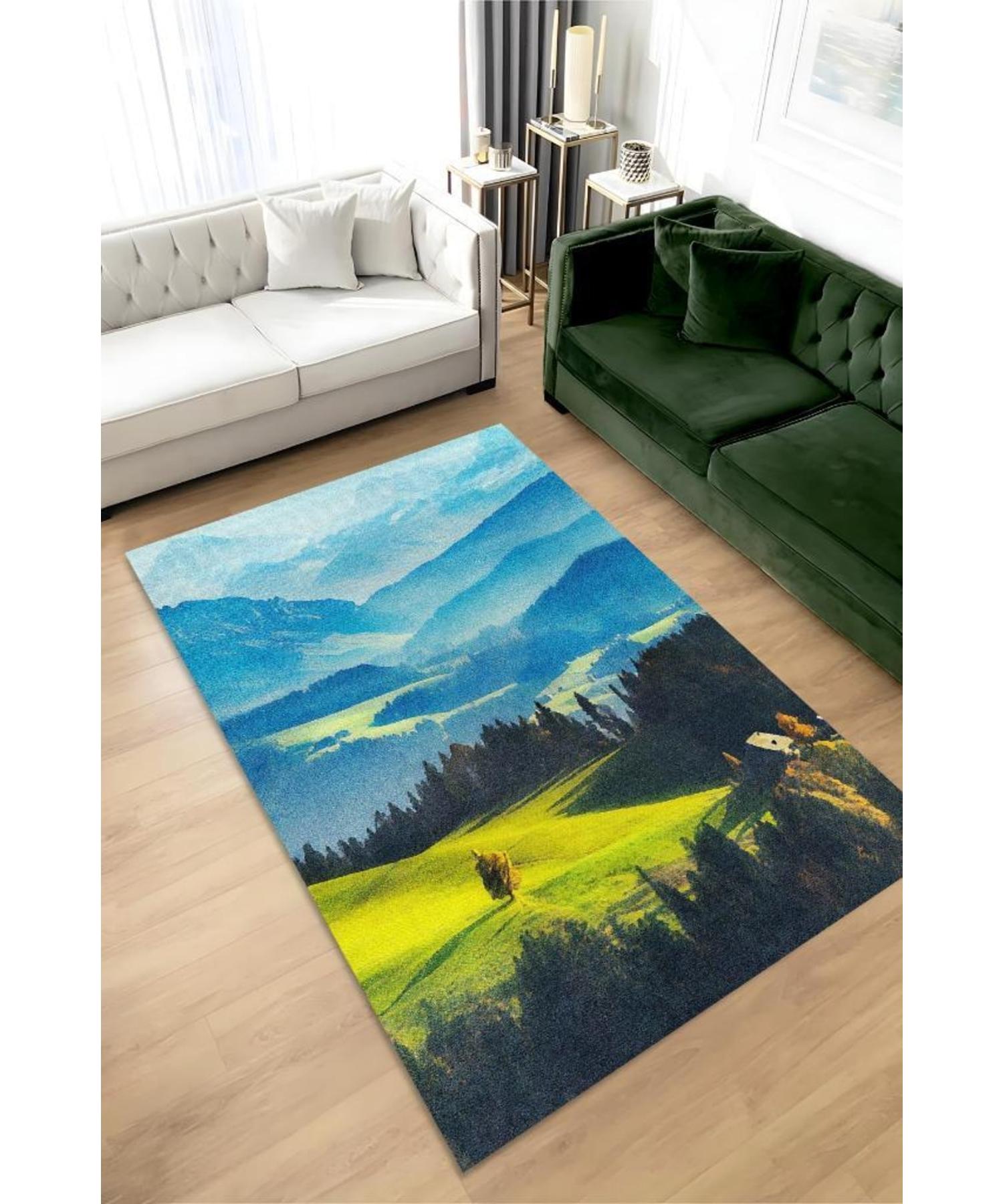 

Plain Based Washable Non-Slip Landscape Carpet