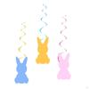 6pcs Easter Hanging Swirl Decorations Cute Party Decor for Kids Office Indoor Supplies