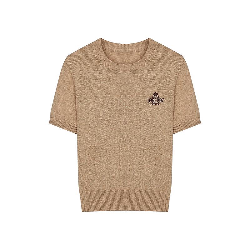 Teenie Weenie Women's Alpaca Blend Short Sleeve Knit Top