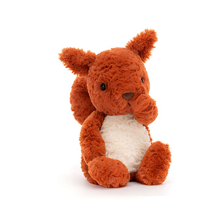 JELLYCAT Forest Animal Series Tombao Taft Squirrel Companion Orange Doll Plush Doll 20cm High