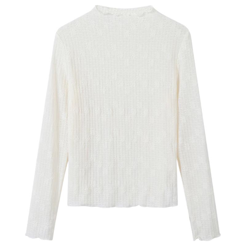 TonLion Women s Half-High Collar Knit Base Layer Top S