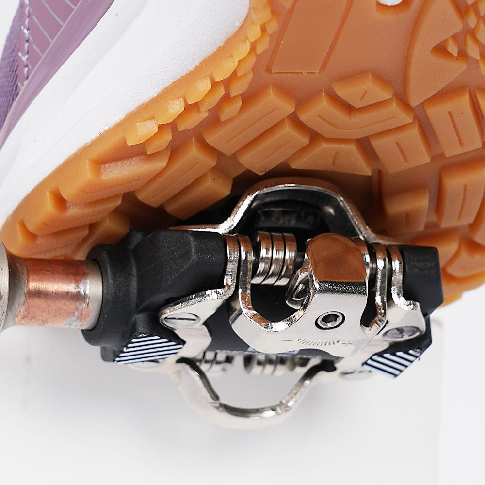 Damen Hallenfitness dynamische Radschuhe Hartsohle Gummisohle Radschuhe SPD MTB Sneaker Mountainbike Schuhe