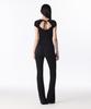 MUSINSA STANDARD WOMAN Women'S Vertical Texture Side Button Jersey Pants [Black]