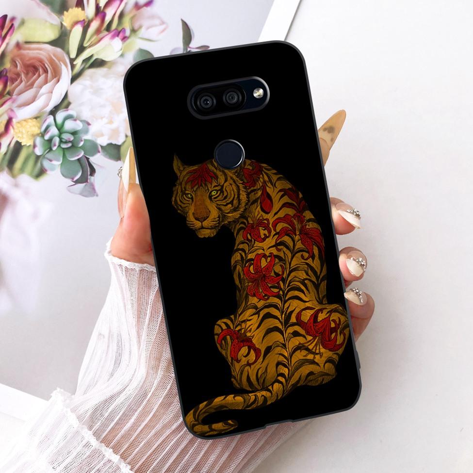 Hülle Für LG K40S 2019 Cover Ästhetisch Niedliche Katze Mode Lustig Bemalt Silikon Handyhülle LMX430HM