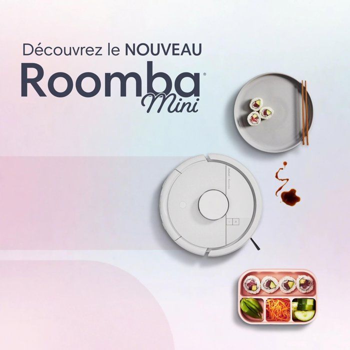 IRobot Roomba Mini Blanc - Robot Aspirateur Laveur + Base AutoEmpty - 7000 Pa - Sac à poussière (station) 2,5 L