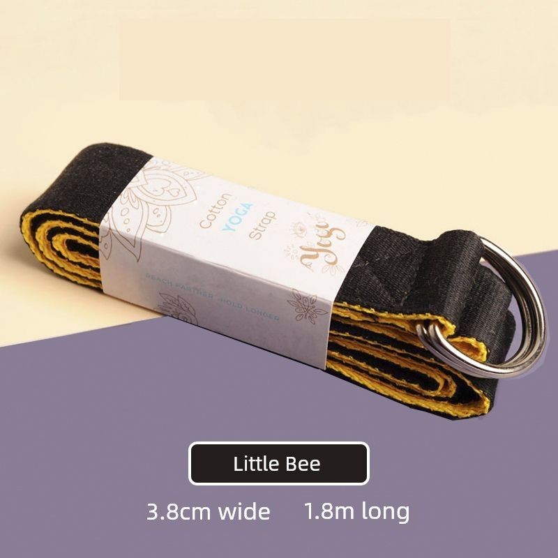 

Iyangge Yoga Stretch Belt Stretch Tension Belt Yoga Rope Pure Cotton Yoga Belt Non-Elastic Auxiliary Supplies Accessories 1.83m small bee