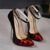 16cm Metal Extreme High Heels Shoes Woman Sexy Leopard Women's Heels Luxury Straps Pumps Party Stripper Dance Shoes Ladies Heels