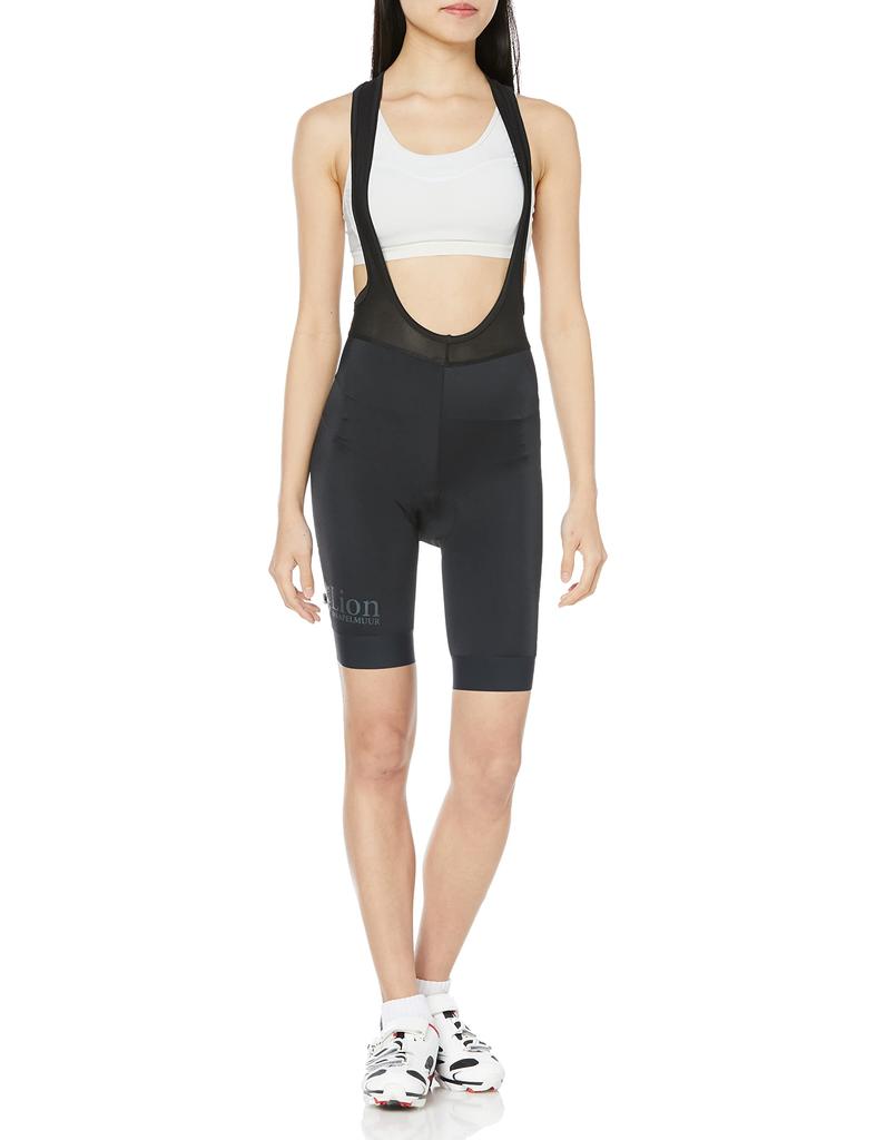 Ladies' Cycling Bib Shorts, Grey Logo, Standard Pad