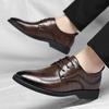 Men's 2025 Large Size Leather Shoes Brock Business Trend Men's Formal Wear British Style Commuter Shoes