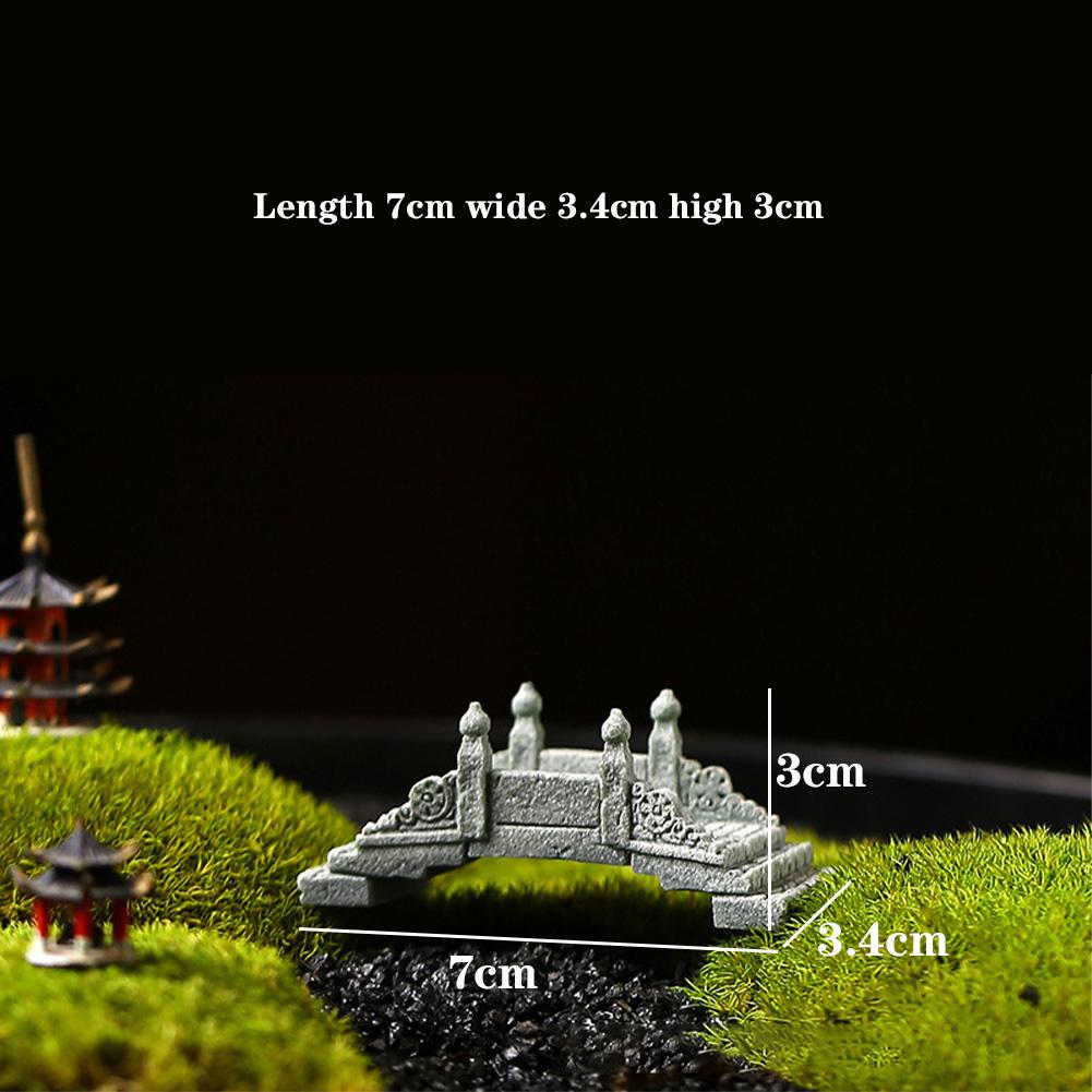 Mini Simulation Bridge Ornament For Fish Tank Decoration Resin Arch Bridge Building Rockery Bonsai For Aquarium LandscapingDecor
