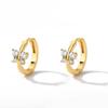 Trending Small Crystal Butterfly Hoop Earrings Chic Gold/Silver Metal Earrings For Women Daily Wear Jewelry