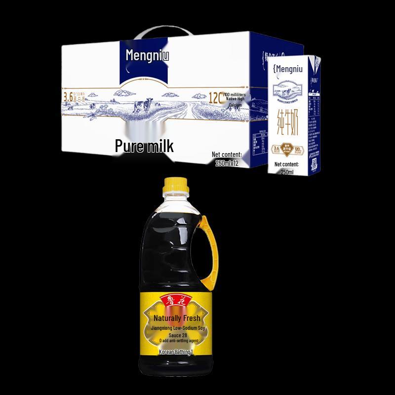 Mengniu Telunsu Milk & Luhua Soy Sauce Combo