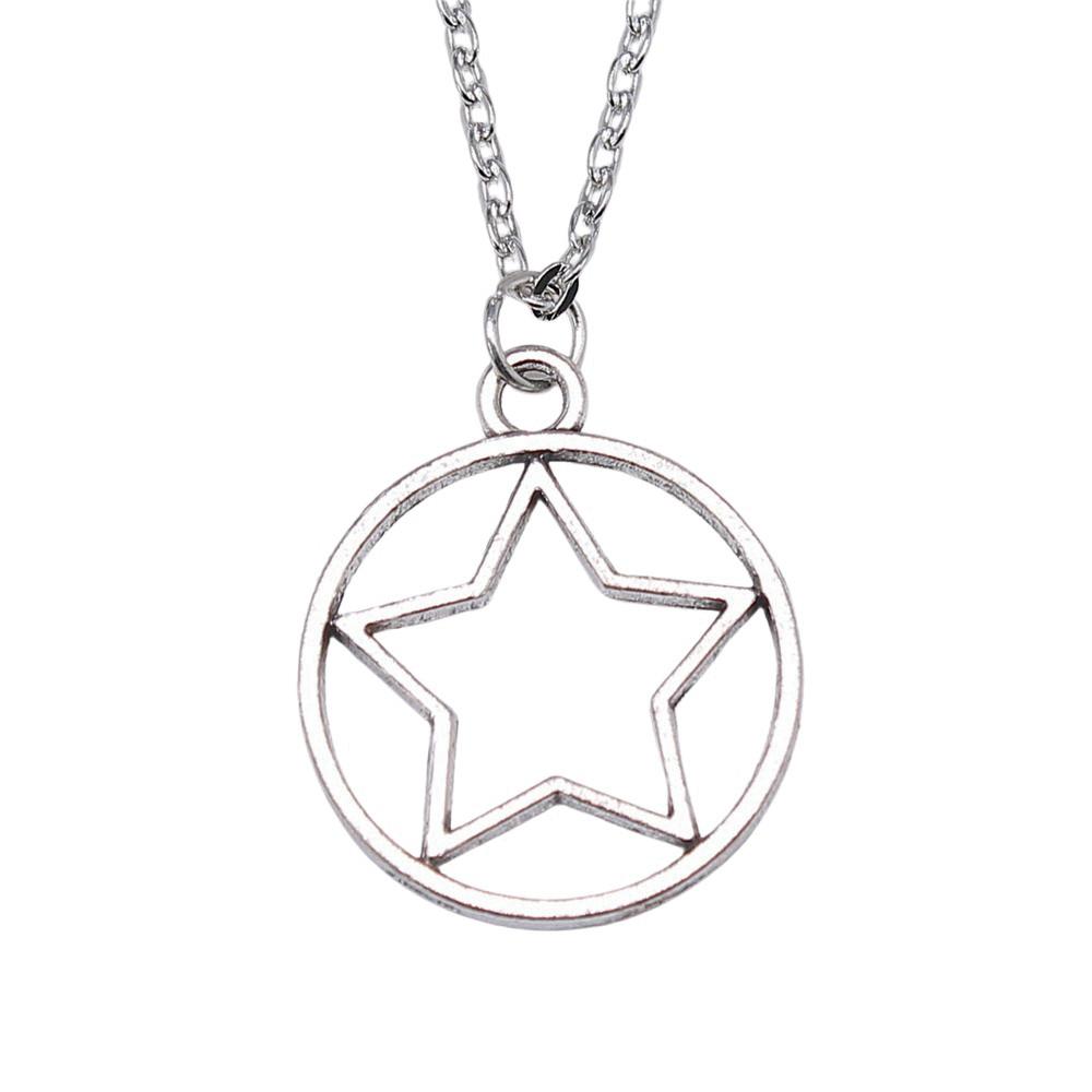 Hollow Charm Star Necklace Minimalist Geometric Pendant Celestial Aesthetic Jewelry 43cm Chain