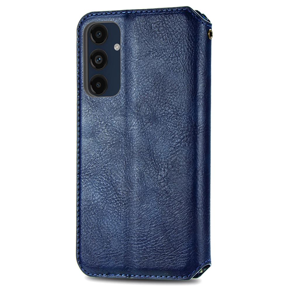 For Samsung Galaxy A16 5G/A16 4G PU Leather Case Rhombus Imprint Wallet Stand Phone Cover