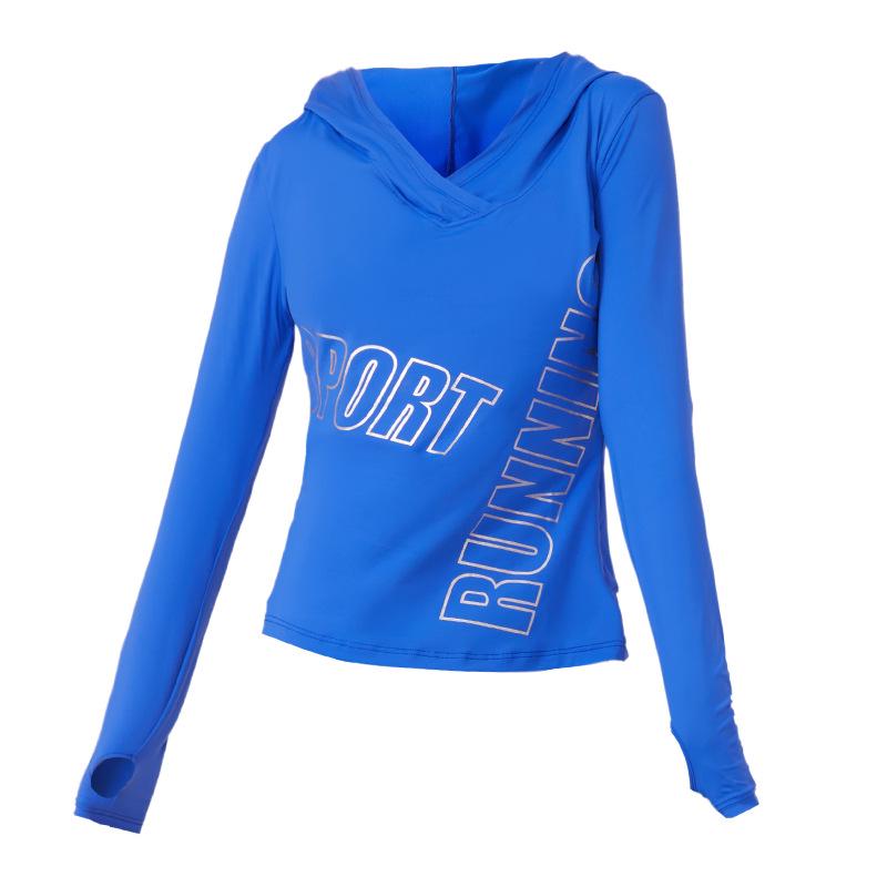 Damen Schnelltrocknender Kapuzen-Sonnenschutz-Pullover - Modische Dünne Langarm-Sportjacke für Laufen & Fitness