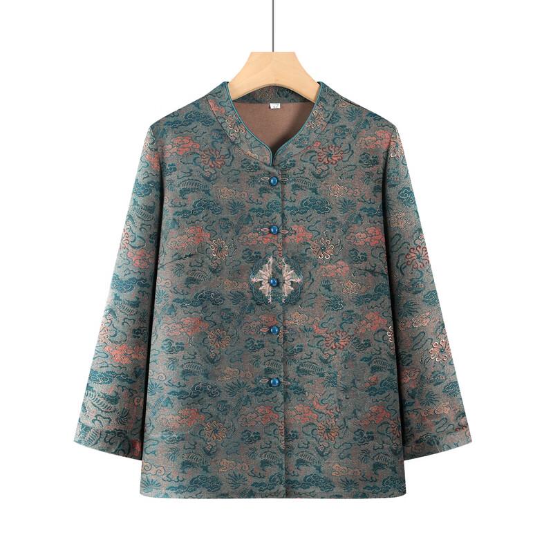 Elderly Women's Stylish Long-Sleeve Autumn Shirt