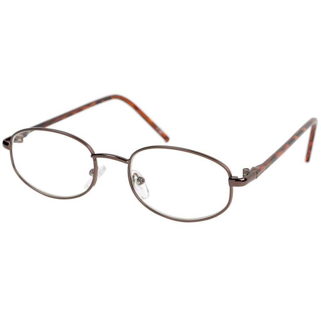 Fujita Optical Reading Glasses for Metal Men, 2.0 Prescription, Frame, Brown, FR-05 +2.00