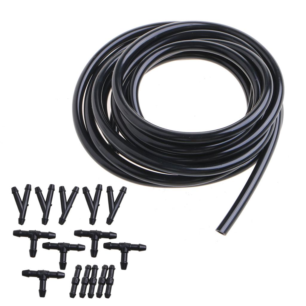 Car Washer Fluid Hose Kit Hose Windshield Jet Spray Wiper Tube Replace with 30x Connectors To Connect Water Pump Nozzles