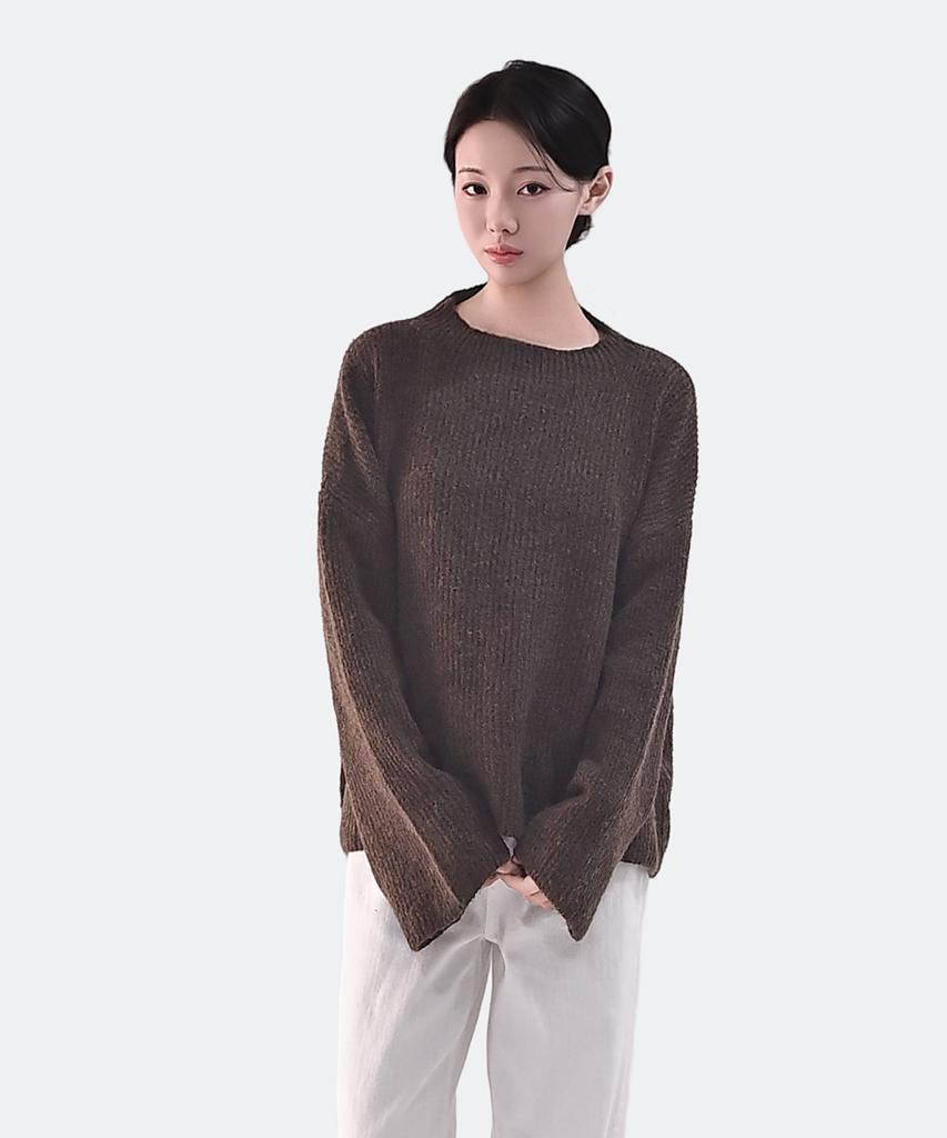 Keulleiseu Seri Loose Fit Cape Layered T-Shirt 2-Piece Set_Ivory