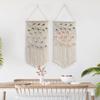 Woven Macrame Tapestry Room Decor Boho Home and Decoration for Bedroom Livingroom Wall Art Aesthetics Decorating Items