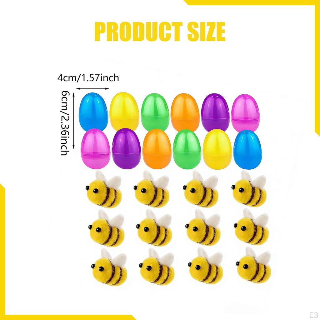 Easter Egg Filled Basket Stuffers Decorative Cute Colorful Eggs Party Favor for Kids School