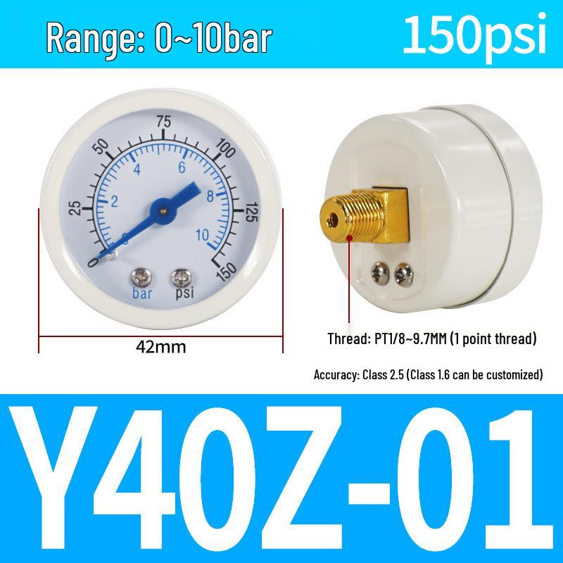Axial Air Pressure Gauge with Edge Y40/Y50 PSI Radial Regulator