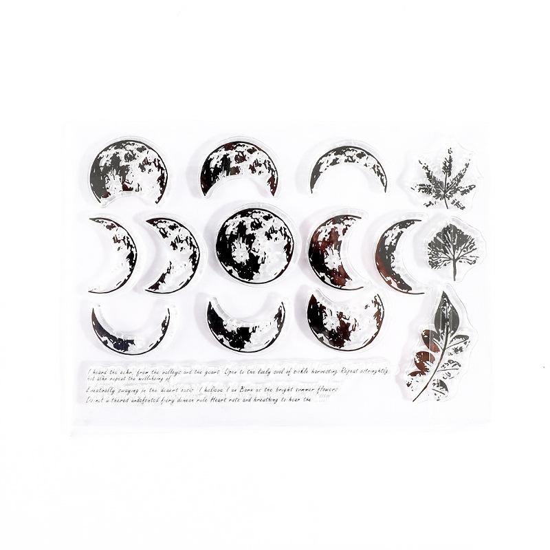 Vintage Clear Silicone Stamps, Letters Numbers Plants Landscape Postmark, Journal Diary Collage Decor Stamps