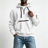 Men's Half Zip Hoodie with Decorative Pockets for Outdoor Sports and Casual Wear