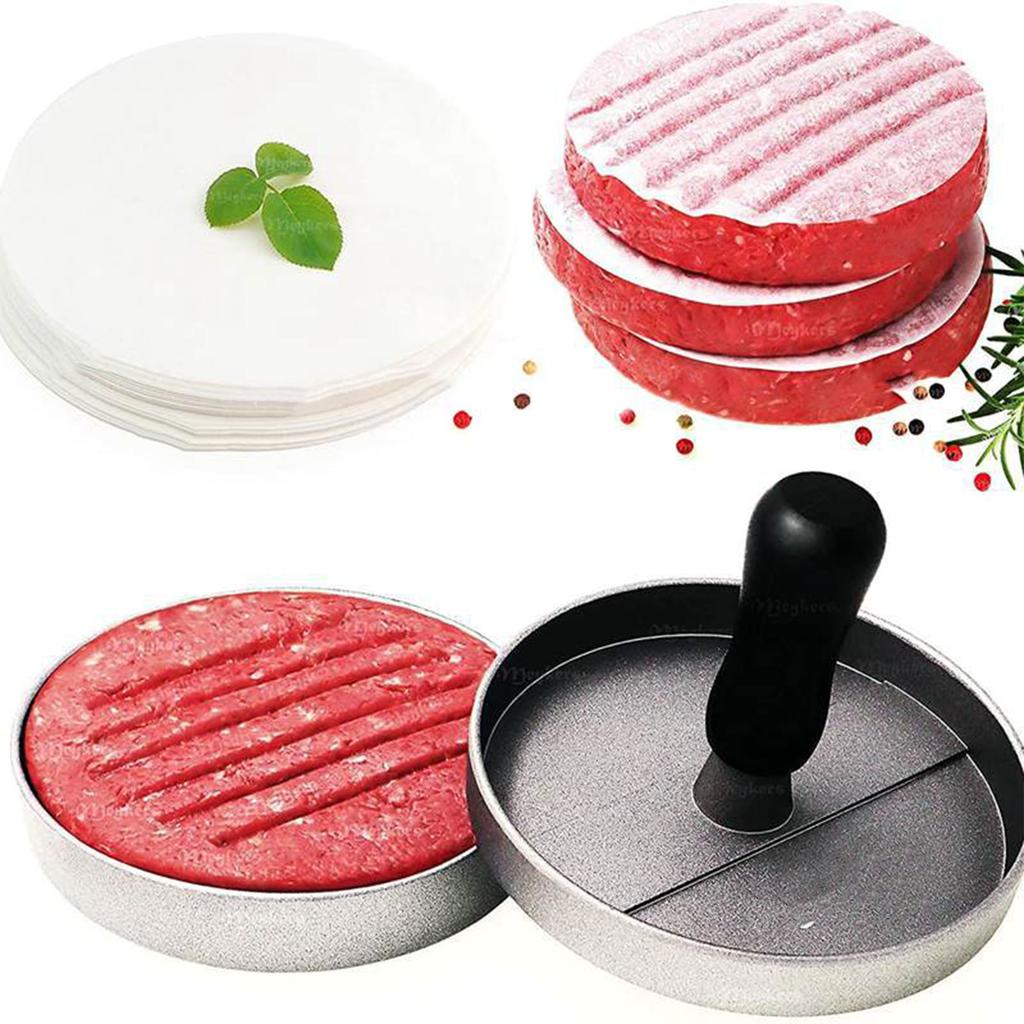 100pcs Hamburger Patties Paper Round Meat Paper Sheet  Parchment Paper for Hamburgers Press Baking Cake Baking