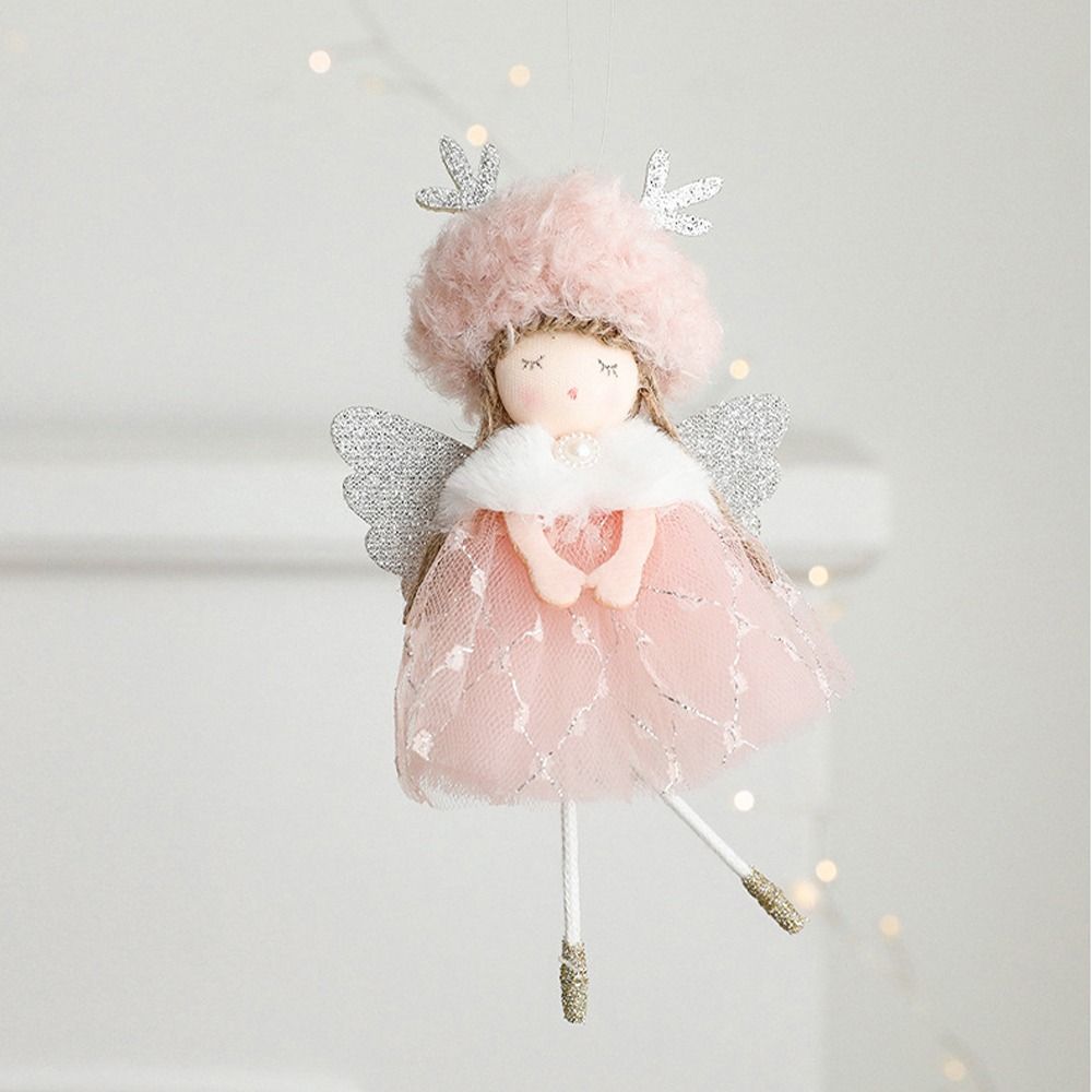 Ručně vyráběná vánoční gázová sukně Andělské ozdoby Závěsná dekorace na vánoční stromek Novoroční dárek