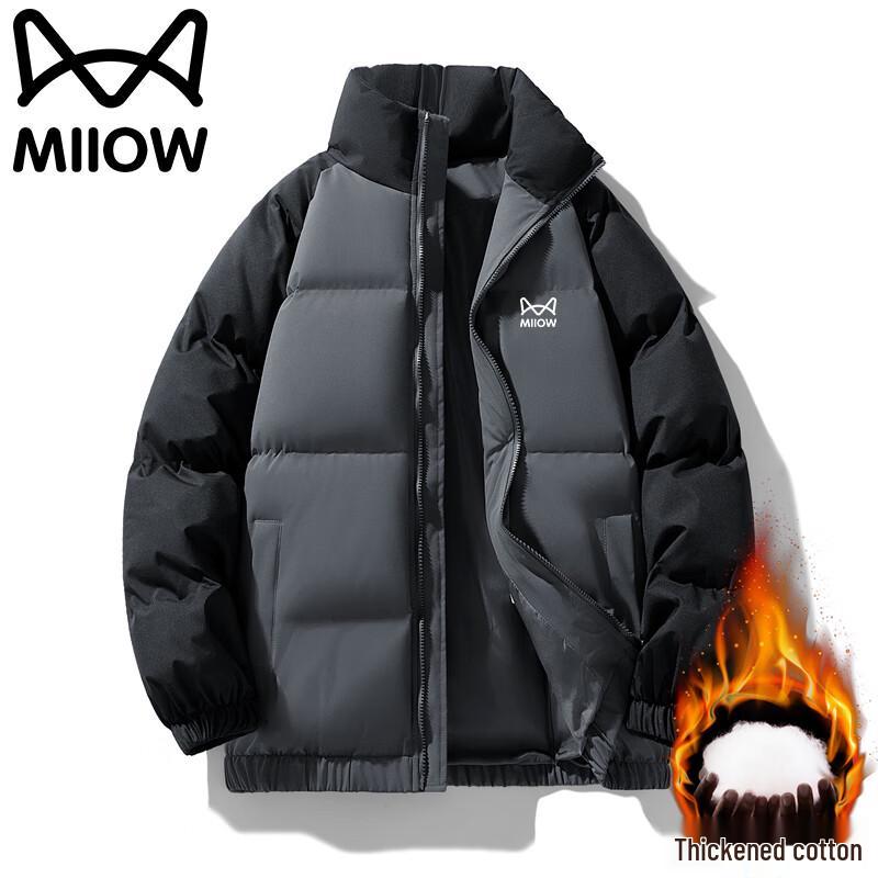 

Miiow Men s Fall/Winter Outdoor Stand Collar Padded Jacket S