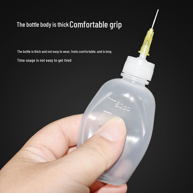 50cc Industrial Needle Dispensing Bottle for Alcohol, Rosin, Flux, or Small Epoxy Oil Applications