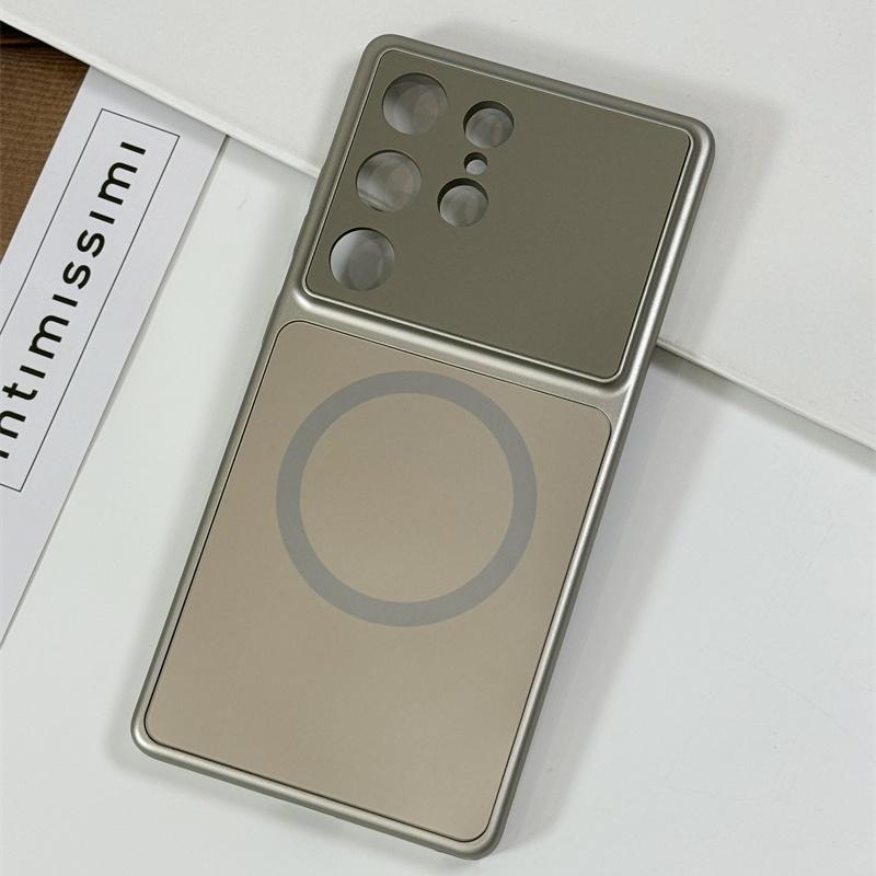 Glass Nano Matte Case For Samsung Galaxy S23 S24 S25 S26 Ultra Magnetic For Magsafe Wireless Charging Shockproof PC Cover