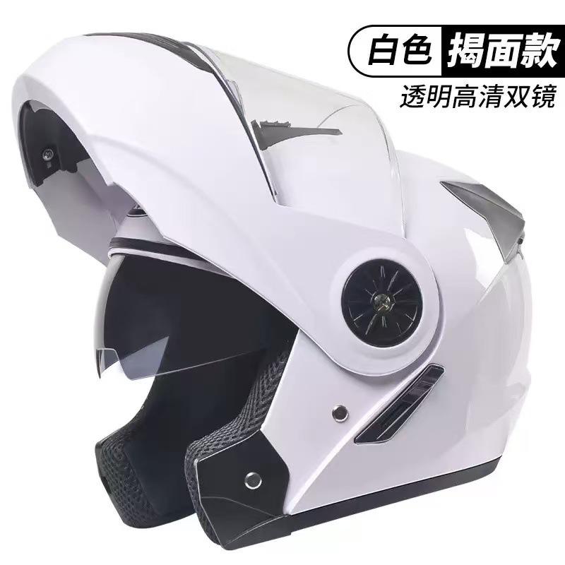 Specially designed for electric motorcycle helmets, men's and women's open-face helmets with dual mirror design, full-face helmet with