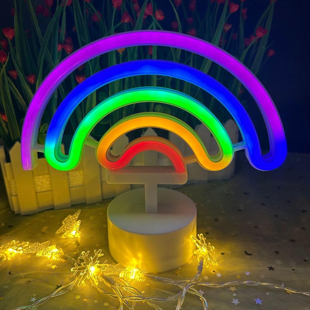 LED Planet Neon Light – Creative Rainbow-Shaped Table Lamp for Room Décor and Atmosphere