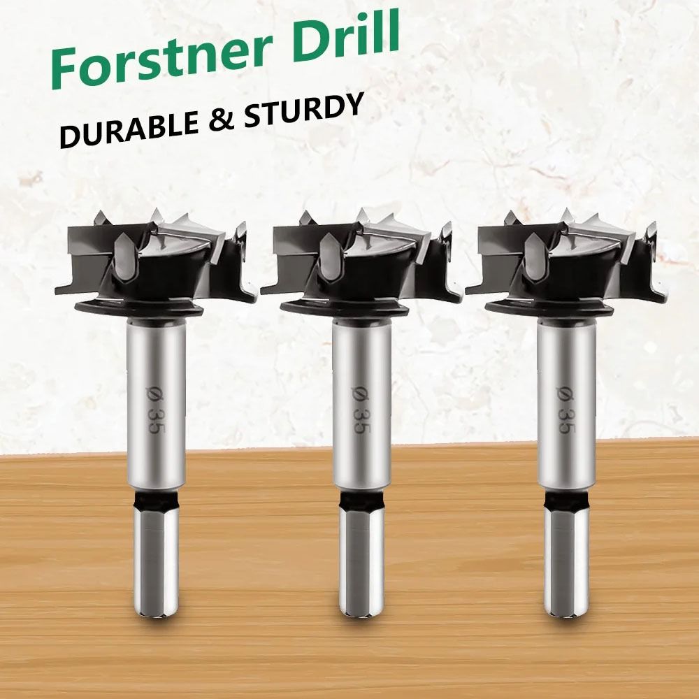 35mm Hinge Hole Opener 3 Flutes Wood Auger Cutter Woodworking Hinge Positioning Drill Bit  Cabinet